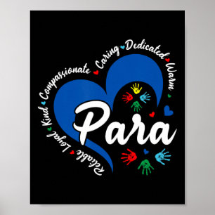 Para Heart Lehrer Paraprofessioneller Schule Schät Poster