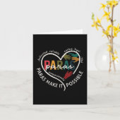 Para Heart Paraprofessional Teacher Paraeducator Karte (Gelbe Blume)