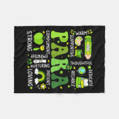 Para-Lehrer St. Patricks Day Paraprofessional Fleecedecke (Vorderseite (Horizontal))