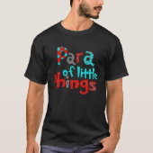 Para Of Little Things Reading Lover Cute Paraprofe T-Shirt (Vorderseite)