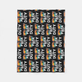 Para Off Duty Paraprofessional am letzten Schultag Fleecedecke (Vorderseite)