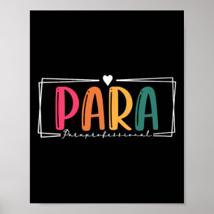 Para Paraprofessional Paraeducator Erster Tag nach Poster