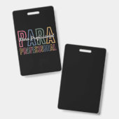 Para Paraprofessional Paraeducator erster Tag zurü Ausweis (Vorder- & Rückseite)
