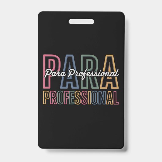 Para Paraprofessional Paraeducator erster Tag zurü Ausweis (Vorderseite)