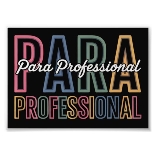 Para Paraprofessional Paraeducator erster Tag zurü Fotodruck (Vorne)