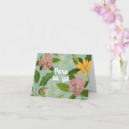 "Para sa 'yo" (For you) Philippine Flowers Karte (Orchidee)