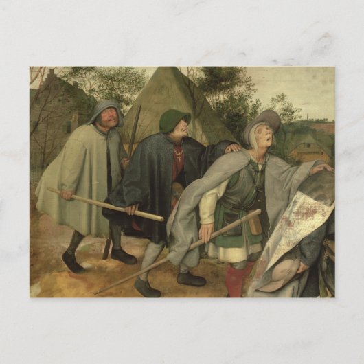 Parabel der Blinden, Detail von drei blinden Postkarte (Vorderseite)