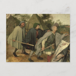 Parabel der Blinden, Detail von drei blinden Postkarte