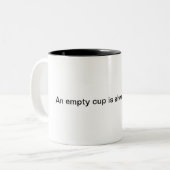 Parabel der vollen Schale Zweifarbige Tasse (Vorderseite Links)