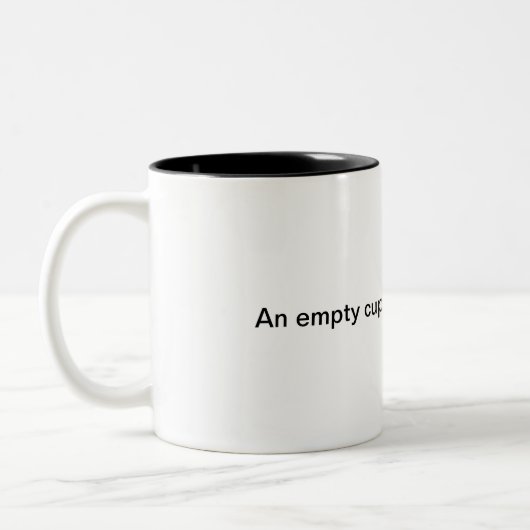Parabel der vollen Schale Zweifarbige Tasse (Links)