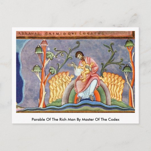 Parabel des reichen Mannes durch Meister des Codex Postkarte (Vorderseite)