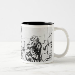 Parabel des rücksichtslosen Gläubigers Zweifarbige Tasse