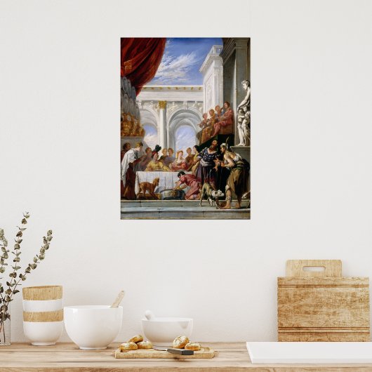 Parabel Lazarus, Domenico Fetti Fine Art Poster (Küche)