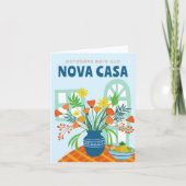 Parabens Pela Nova Casa NEU ZUHAUSE Glückwunsch Karte (Vorderseite)