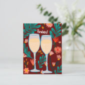 Parabens Sparkling Wine Champagner Glückwunsch Postkarte (Stehend Vorderseite)