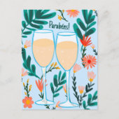 Parabens Sparkling Wine Champagner Glückwunsch Postkarte (Vorderseite)