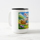 Parables4Kids Easter Bunny Zweifarbige Tasse (Vorderseite Links)