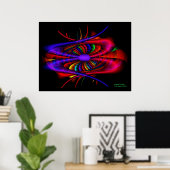 Parabola Kunstvoll Fraktal Poster (Heimbüro)