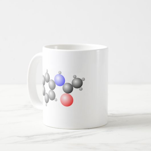 Paracetamol-Molekül Kaffeetasse (Vorderseite Links)