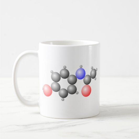 Paracetamol-Molekül Kaffeetasse (Links)
