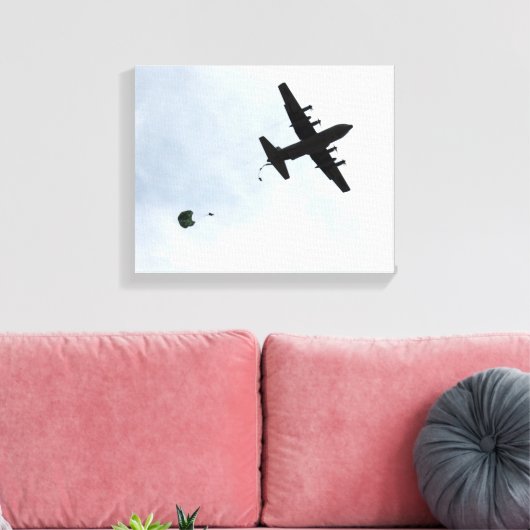 Parachute Drop EC-130H Compass Call Leinwanddruck (Insitu (Wohnzimmer))