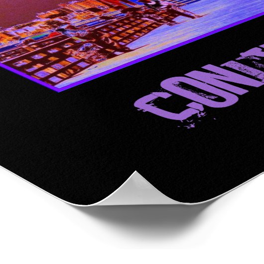 Parachute Jump Psychedelic Poster (Ecke)