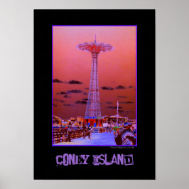 Parachute Jump Psychedelic Poster