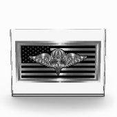 Parachute Rigger mit USA FLAG Fotoblock (Vorderseite)