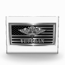 Parachute Rigger Veteran Flag Fotoblock