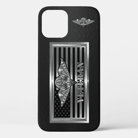 Parachute Rigger Veteran Stahlflagge Case-Mate iPhone Hülle (Rückseite)