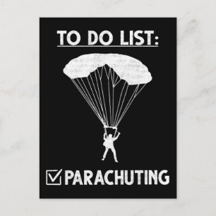 Parachute Skydiver Celebration Adrenalin Lover Postkarte