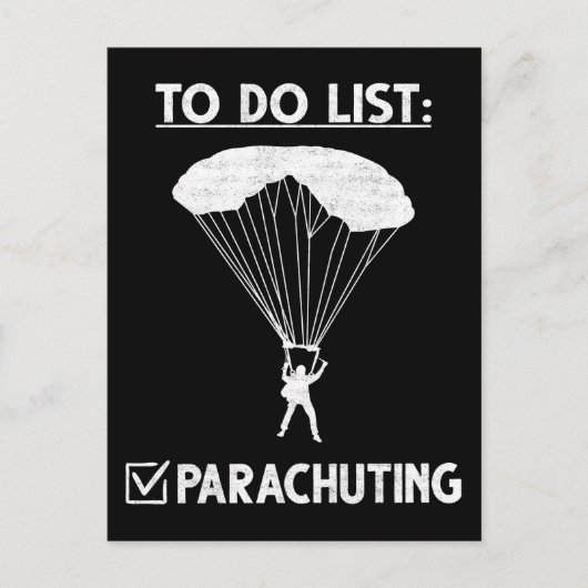 Parachute Skydiver Celebration Adrenalin Lover Postkarte (Vorderseite)