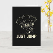 Parachuting Just Jump Karte (Gelbe Blume)