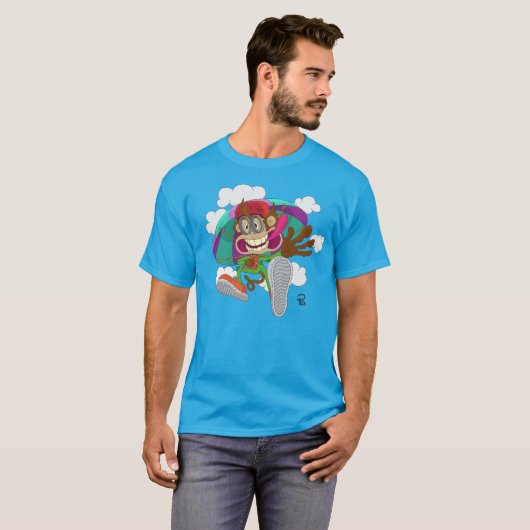 Parachuting Monkey-T - Shirt (Vorne ganz)