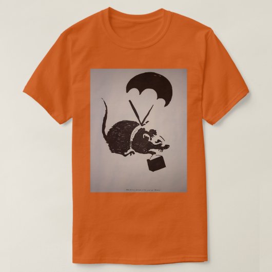 Parachuting Rat T-Shirt (Design vorne)