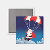Parachuting Santa Magnet (Vorderseite/Rückseite)