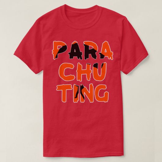 Parachuting Shadow Name T-Shirt (Design vorne)