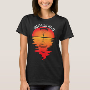 Parachuting Skydiver Vintag Sunset Parachutist Sk T-Shirt