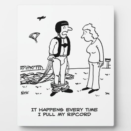 Parachutist-Hosen fallen ab - Funny Fotoplatte (Vorderseite)