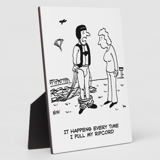 Parachutist-Hosen fallen ab - Funny Fotoplatte (Seite)