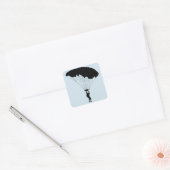 Parachutist Quadratischer Aufkleber (Umschlag)