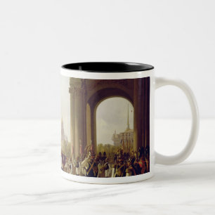 Parade am Palast-Quadrat in St. Peterburg Zweifarbige Tasse