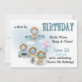 Parade der Löwen am Geburtstag Einladung (Vorderseite)