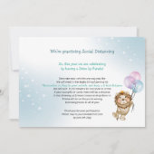 Parade der Löwen am Geburtstag Einladung (Rückseite)