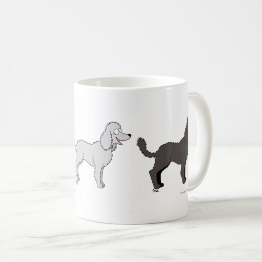Parade der Poodles-Tasse Kaffeetasse (VorderseiteRechts)