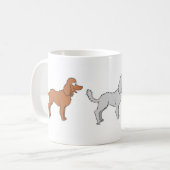 Parade der Poodles-Tasse Kaffeetasse (Vorderseite Links)
