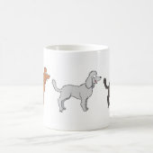 Parade der Poodles-Tasse Kaffeetasse (Mittel)