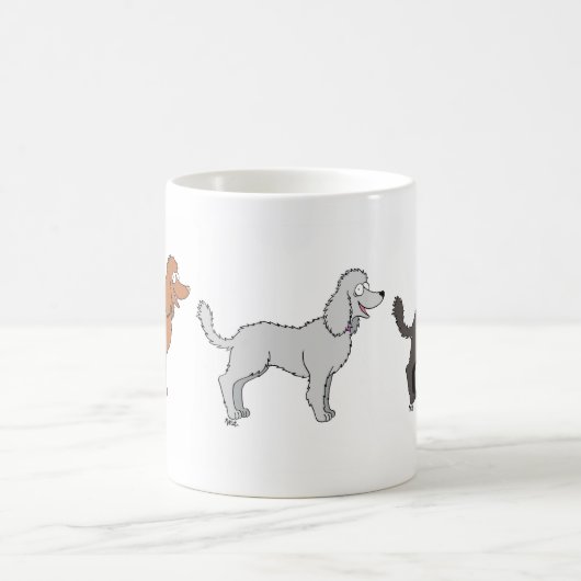 Parade der Poodles-Tasse Kaffeetasse (Mittel)