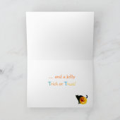 Parade der Schwarzen Katzen Jolly Halloween Vintag Karte (Innenseite)