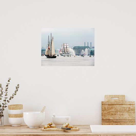 Parade der Segel in Boston Poster (Küche)